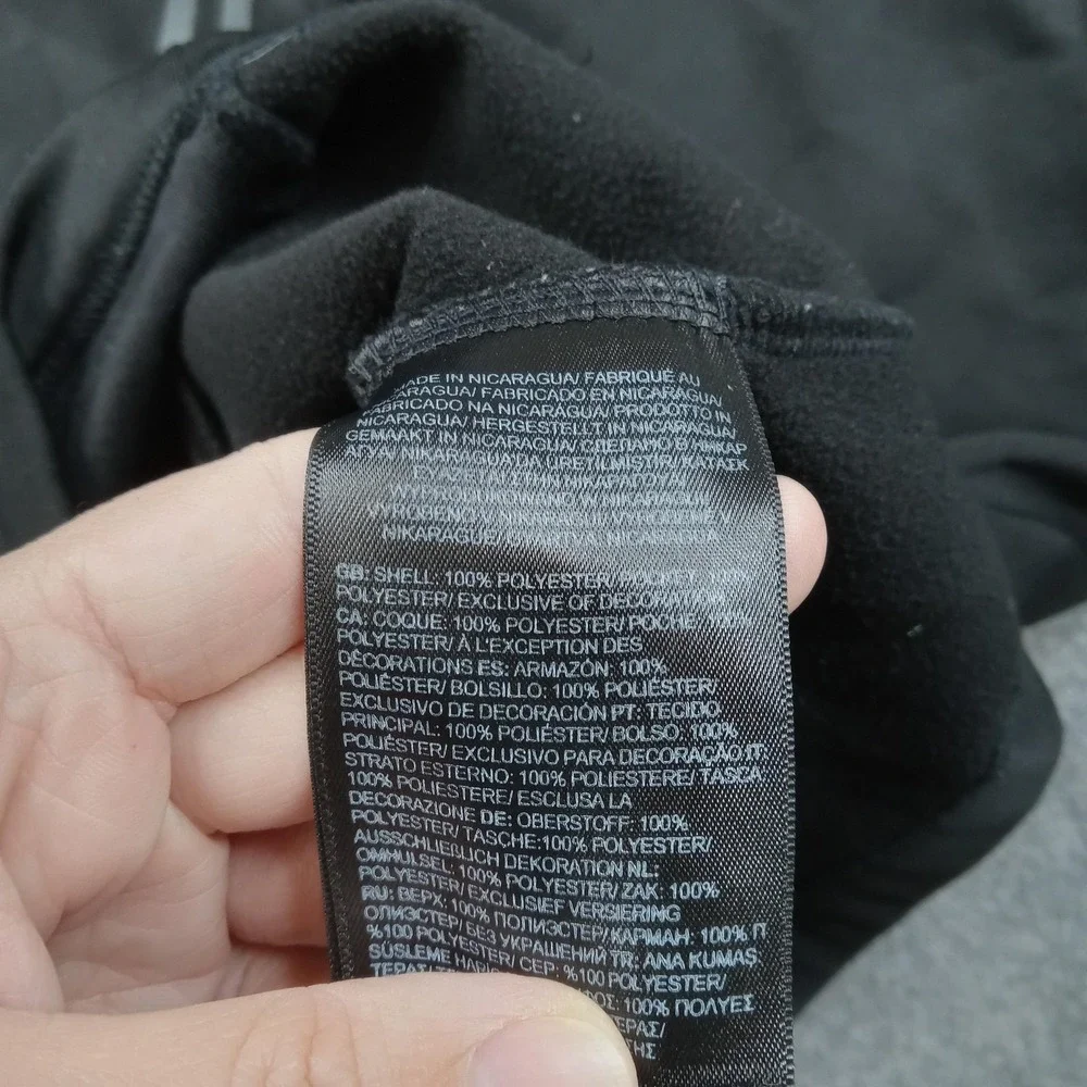 North Face Jacket Mens Medium Black Softshell‎ Full Zip Fleece Coat NF0A3LH9